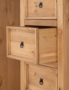 Image: 7150 - Corona 1 Door 4 Drawer Low Wardrobe